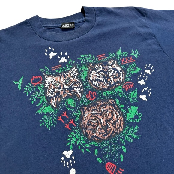 Vintage Boy Scouts of America Bear Wolf Bobcat Single Stitch Graphic Tee, size M - Picture 4 of 9